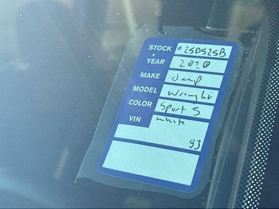 2020 Jeep Wrangler Unlimited Sport S 4x4