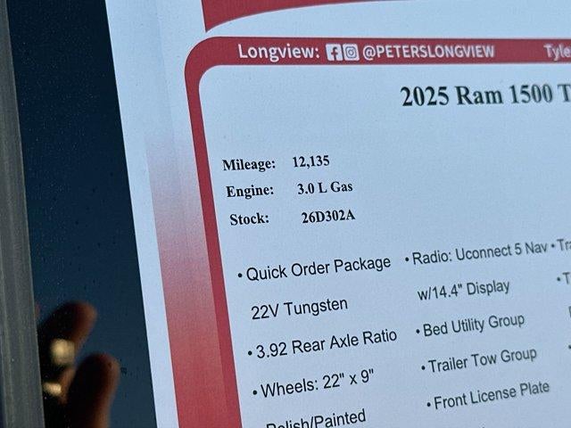 2025 RAM 1500 Tungsten 4x4 Crew Cab 5'7" Box