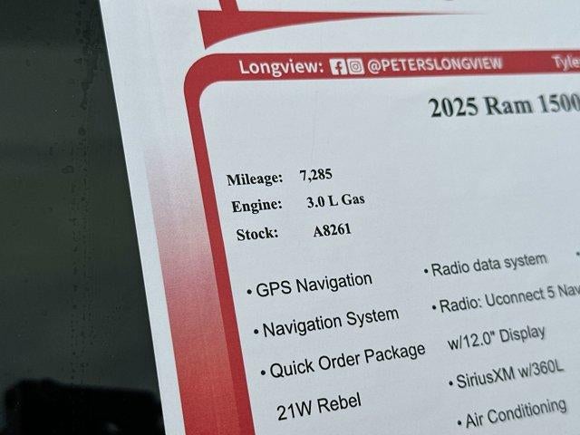2025 RAM 1500 Rebel 4x4 Crew Cab 5'7" Box