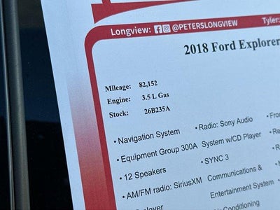 2018 Ford Explorer Limited FWD