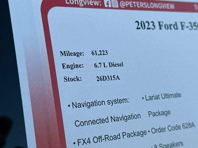 2023 Ford Super Duty F-350 DRW LARIAT 4WD Crew Cab 8' Box