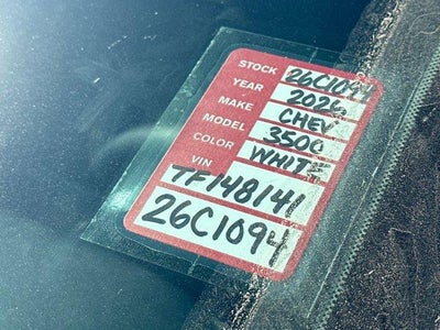 2026 Chevrolet Silverado 3500 HD Chassis Cab Work Truck