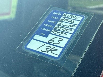 2025 Chevrolet Silverado 2500 HD Regular Cab Long Box 4-Wheel Drive Work Truck