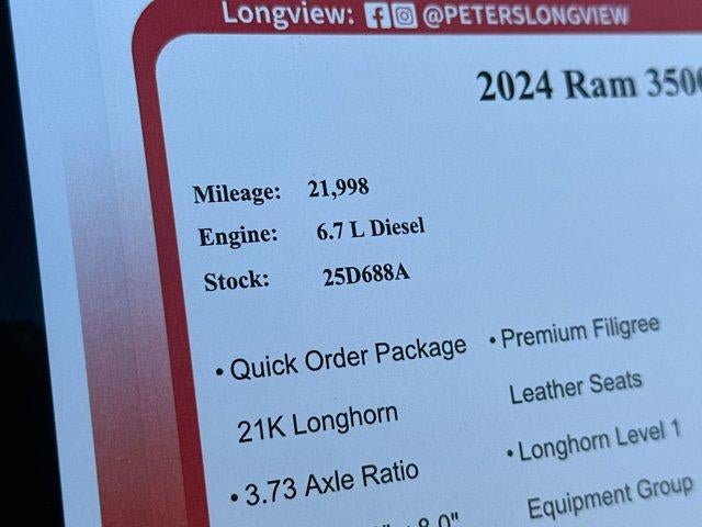 2024 RAM 3500 Longhorn 4x4 Crew Cab 8' Box