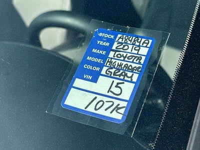 2019 Toyota Highlander XLE V6 FWD (Natl)